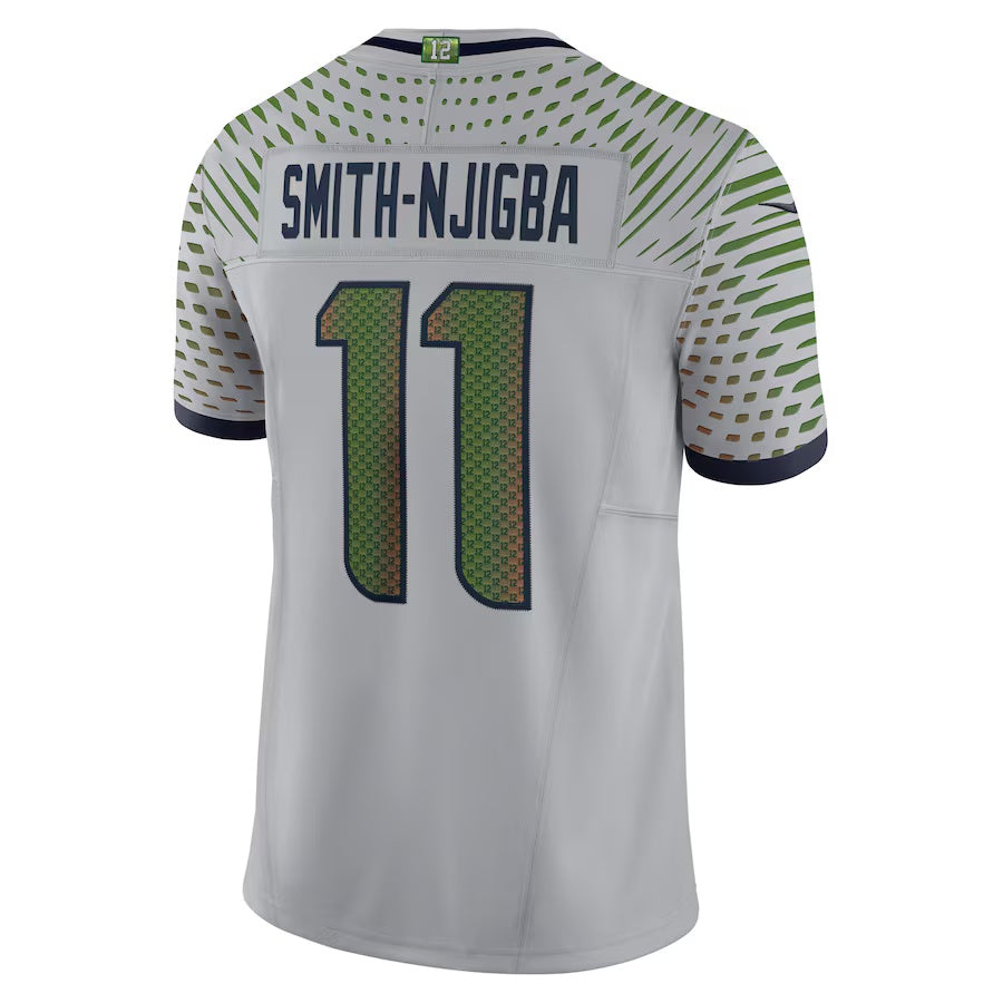 S.Seahawks #11 Jaxon Smith-Njigba 2025 Rivalries Collection Limited Jersey - Wolf Gray Stitched American Football Jerseys - Main View