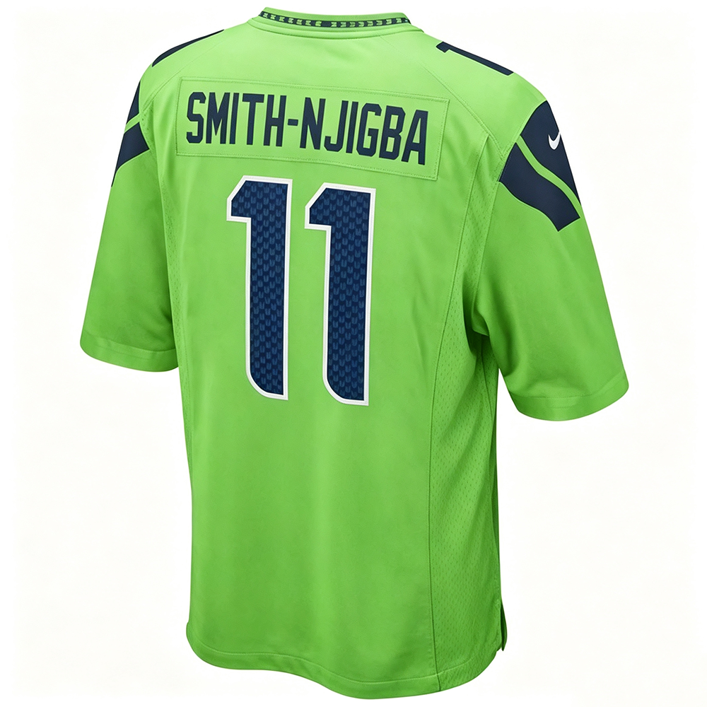S.Seahawks #11 Jaxon Smith-Njigba Green Game Stitched Football Jerseys - Main View