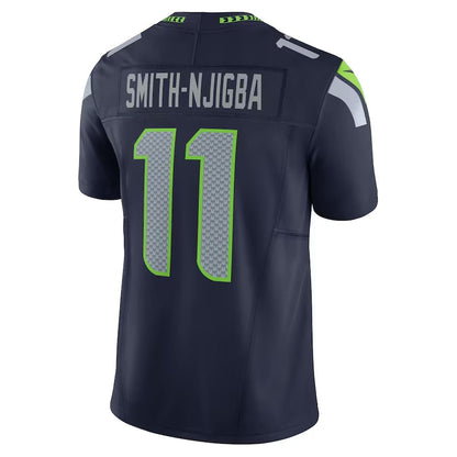 S.Seahawks #11 Jaxon Smith-Njigba Navy Vapor F.U.S.E. Limited Stitched American Football Jerseys - Main View
