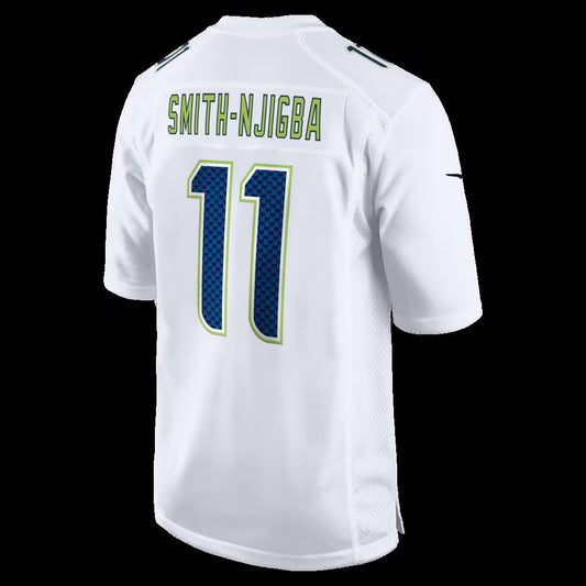 S.Seahawks #11 Jaxon Smith-Njigba White Fashion Game Stitched American Football Jerseys - Main View