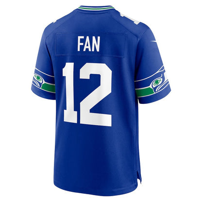 S.Seahawks #12 12 Fan Royal Alternate 2 50th Season Game Stitched American Football Jerseys - Main View