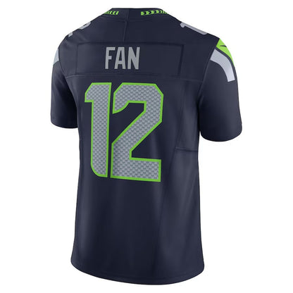 S.Seahawks #12 12th Fan College Navy 50th Season Vapor F.U.S.E. Limited American Football Jerseys - Main View