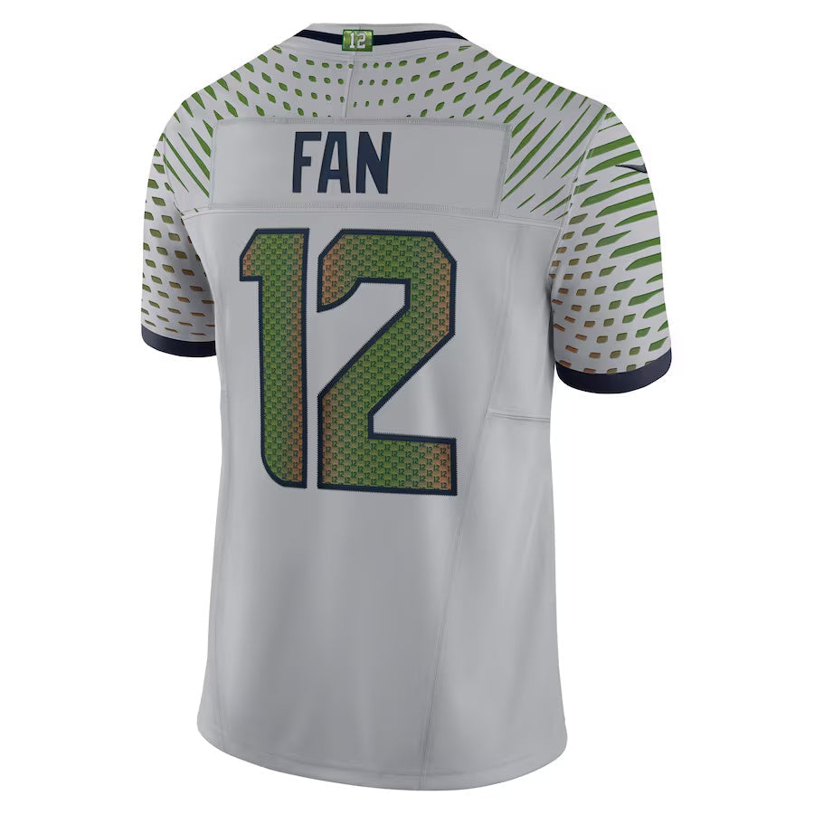 S.Seahawks #12s 2025 Rivalries Collection Limited Jersey - Wolf Gray Stitched American Football Jerseys - Main View