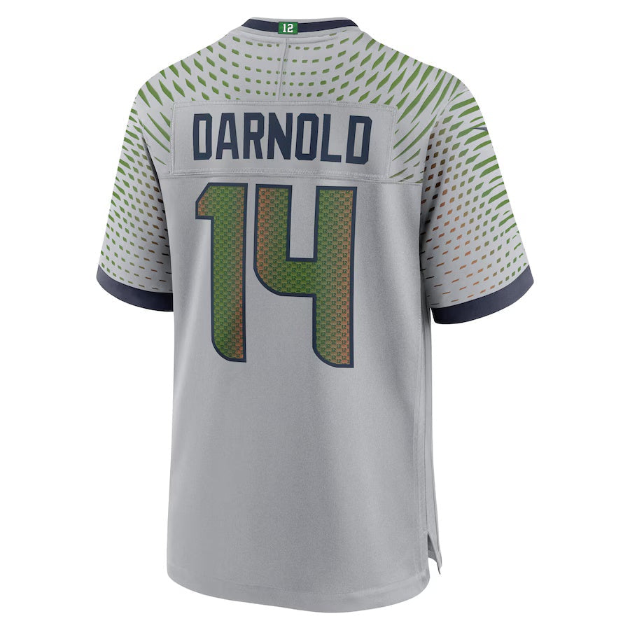 S.Seahawks #14 Sam Darnold 2025 Rivalries Collection Game Jersey - Wolf Gray Stitched American Football Jerseys - Main View