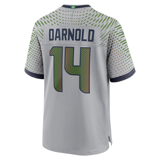 S.Seahawks #14 Sam Darnold 2025 Rivalries Collection Game Jersey - Wolf Gray Stitched American Football Jerseys - Main View