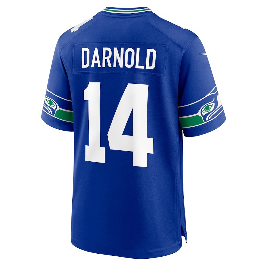 S.Seahawks #14 Sam Darnold Royal Alternate 2 50th Season Game Stitched American Football Jerseys - Main View