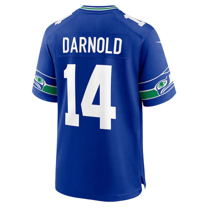 S.Seahawks #14 Sam Darnold Royal Alternate Game Player Football Jersey - Main View