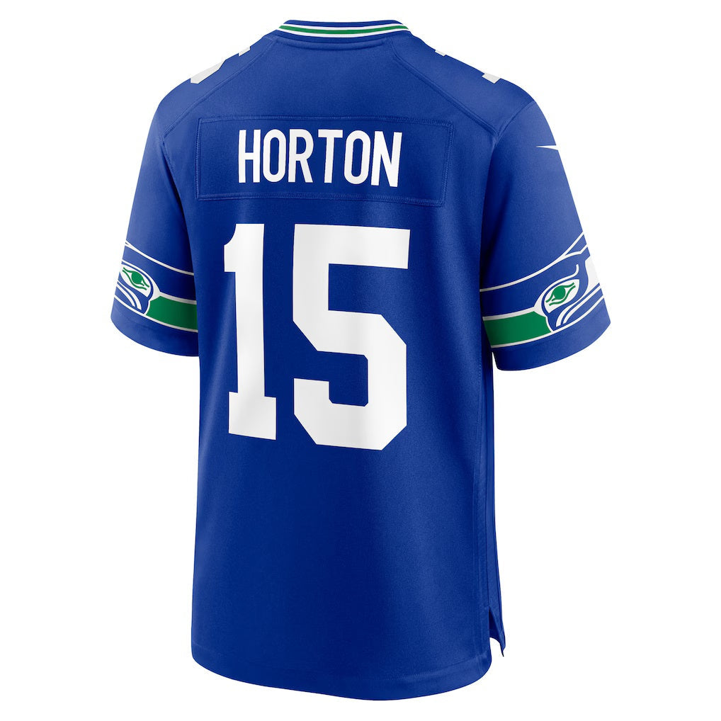 S.Seahawks #15 Tory Horton Royal Alternate 2 Game Stitched American Football Jerseys - Main View