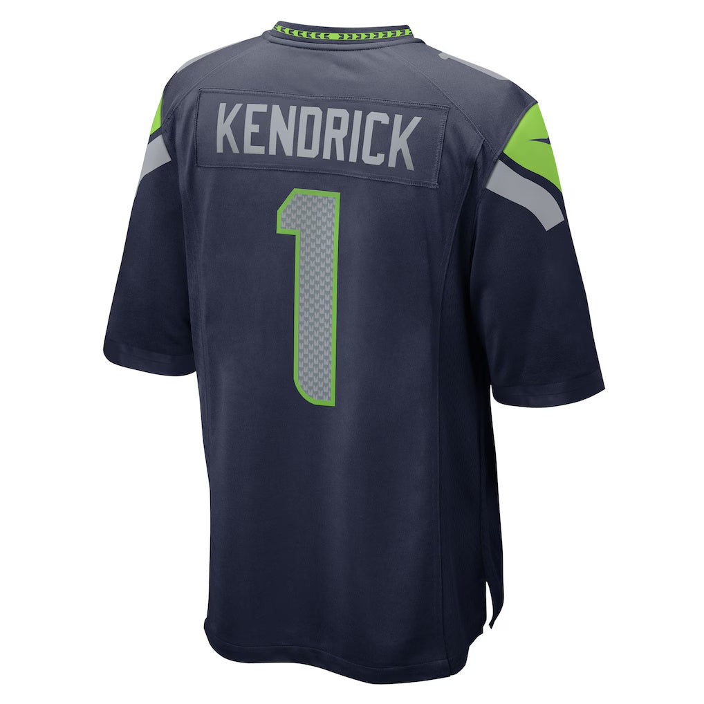 S.Seahawks #1 Derion Kendrick College Navy Team Game Stitched American Football Jerseys - Main View