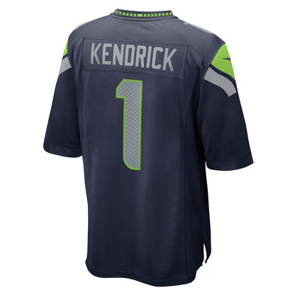 S.Seahawks #1 Derion Kendrick College Navy Team Game Stitched American Football Jerseys - Main View