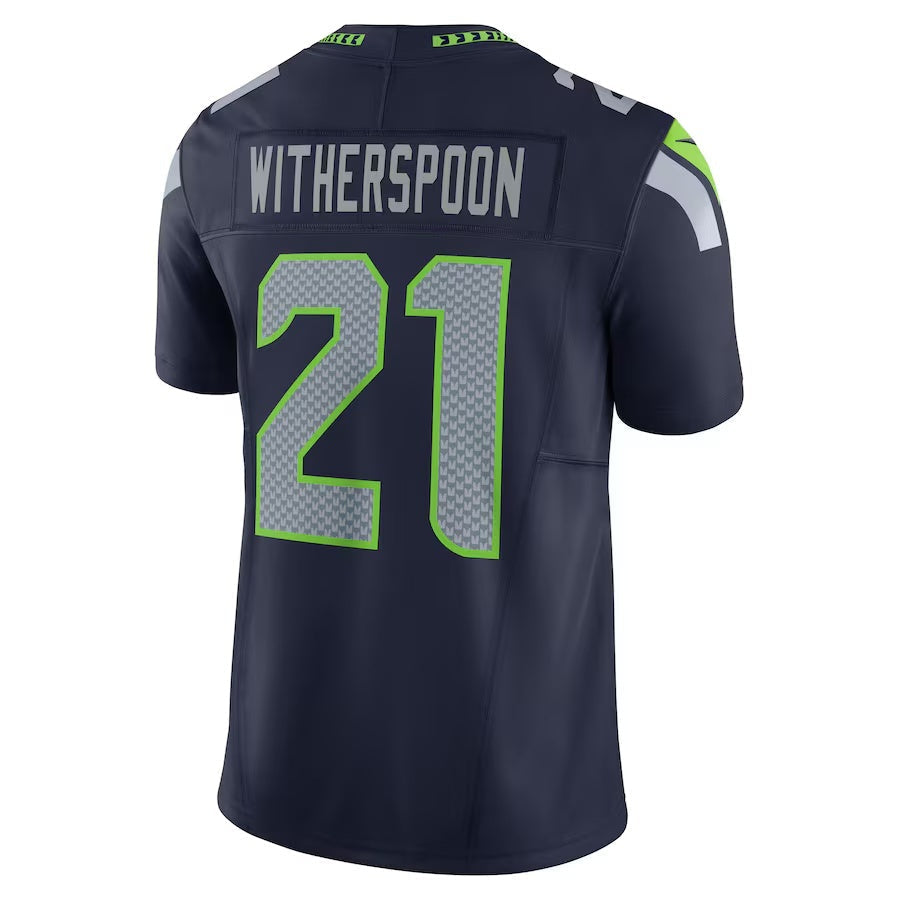 S.Seahawks #21 Devon Witherspoon College Navy Team 50th Season Vapor F.U.S.E. Limited American Football Jerseys - Main View