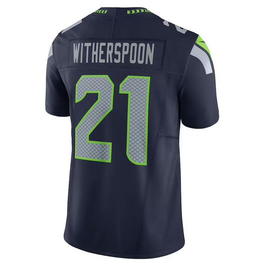 S.Seahawks #21 Devon Witherspoon Navy Vapor F.U.S.E. Limited Stitched American Football Jerseys - Main View