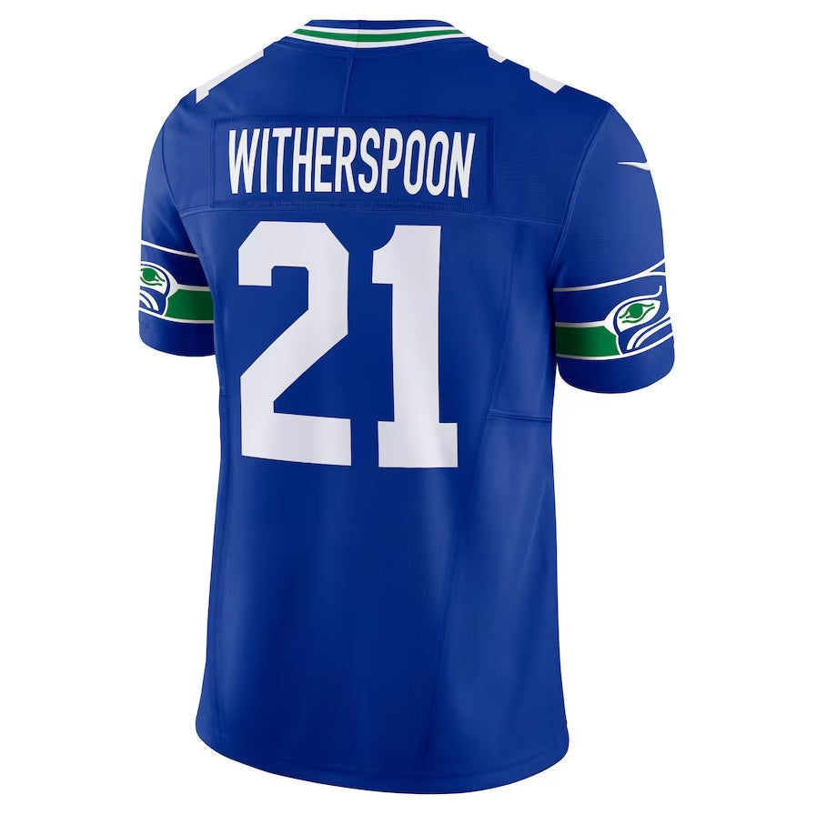 S.Seahawks #21 Devon Witherspoon Royal Alternate Vapor F.U.S.E. Limited Stitched American Football Jerseys - Main View