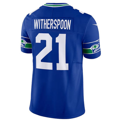 S.Seahawks #21 Devon Witherspoon Royal Alternate Vapor F.U.S.E. Limited Stitched American Football Jerseys - Main View