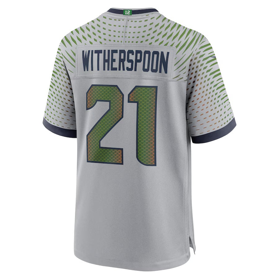 S.Seahawks #21 Devon Witherspoon 2025 Rivalries Collection Game Jersey - Wolf Gray Stitched American Football Jerseys - Main View