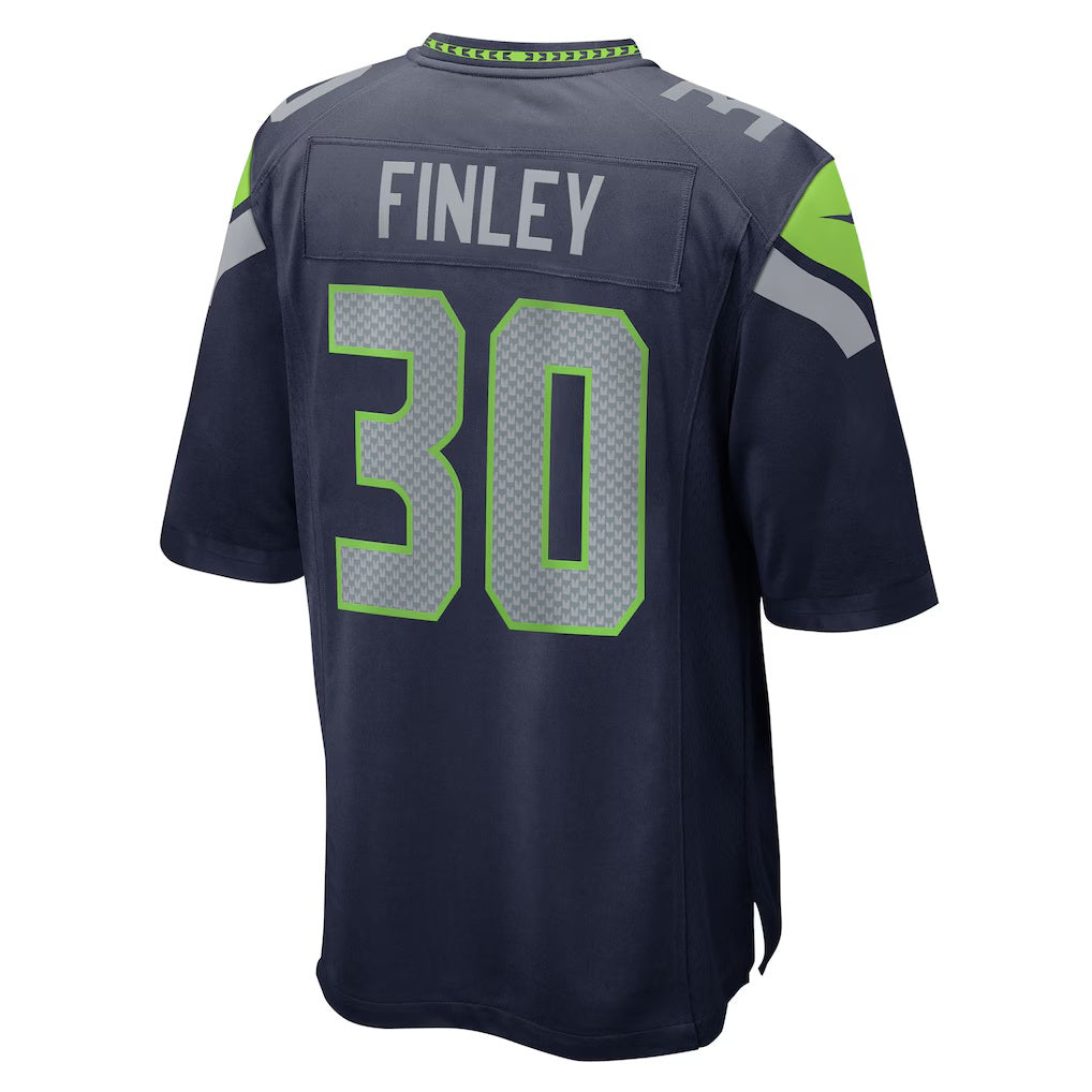 S.Seahawks #30 AJ Finley College Navy Team Game Stitched American Football Jerseys - Main View
