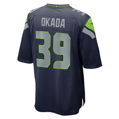 S.Seahawks #39 Ty Okada College Navy Team Game Stitched American Football Jerseys - Main View