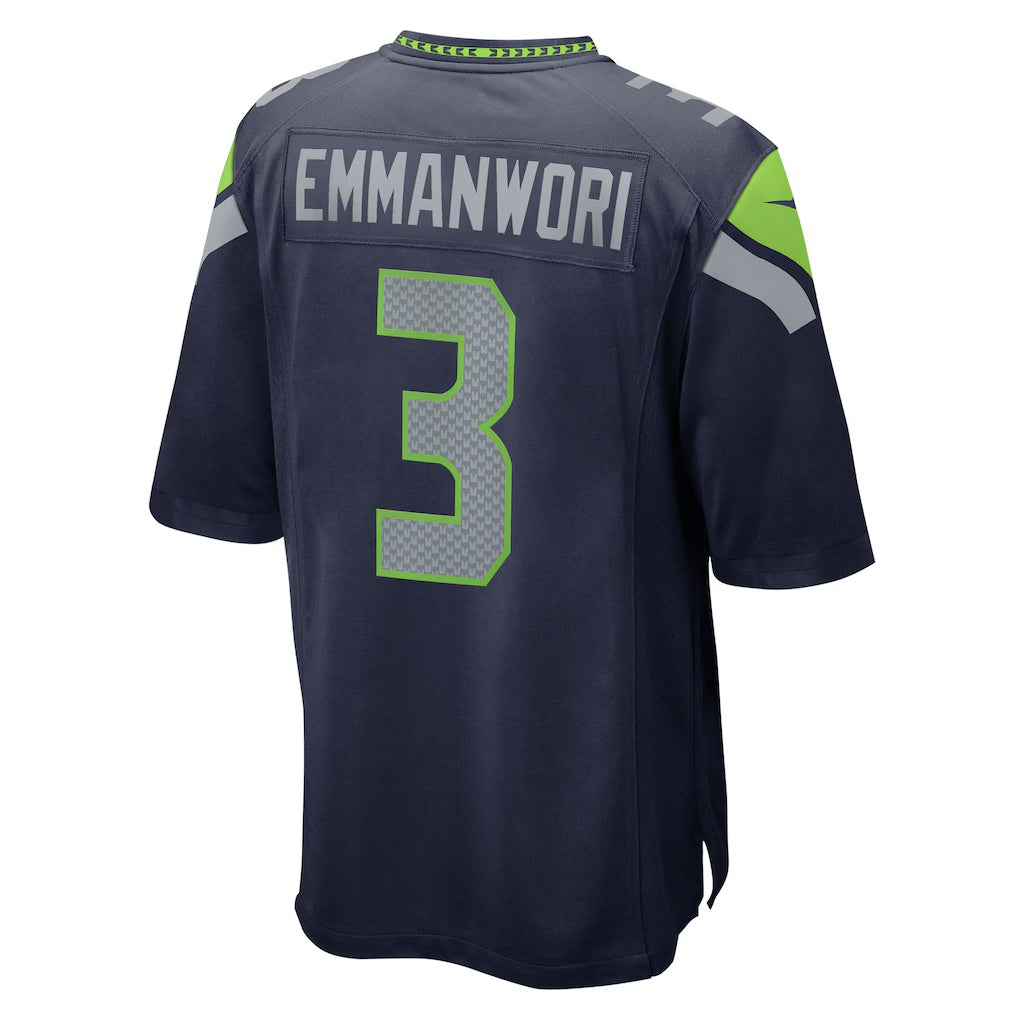 S.Seahawks #3 Nick Emmanwori College Navy Team Game Stitched American Football Jerseys - Main View