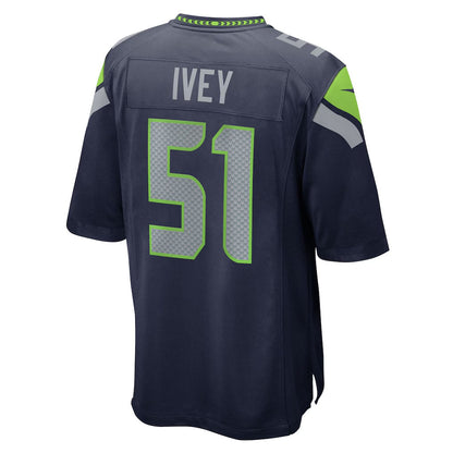 S.Seahawks #51 Jared Ivey College Navy Team Game Stitched American Football Jerseys - Main View