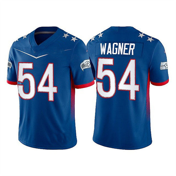 S.Seahawks #54 Bobby Wagner 2022 Royal Pro Bowl Stitched Jersey American Football Jerseys - Main View