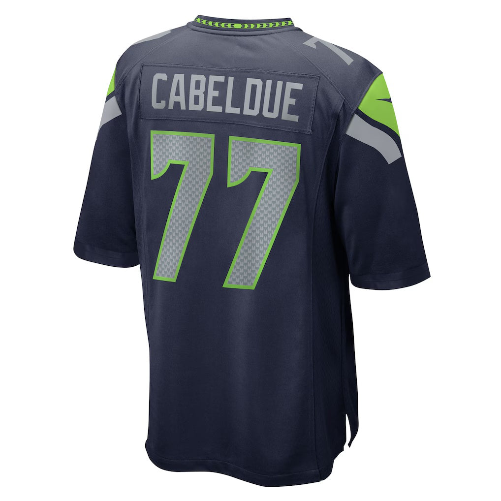 S.Seahawks #77 Bryce Cabeldue College Navy Team Game Stitched American Football Jerseys - Main View