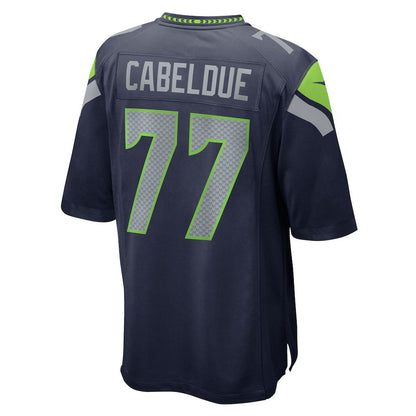 S.Seahawks #77 Bryce Cabeldue College Navy Team Game Stitched American Football Jerseys - Main View