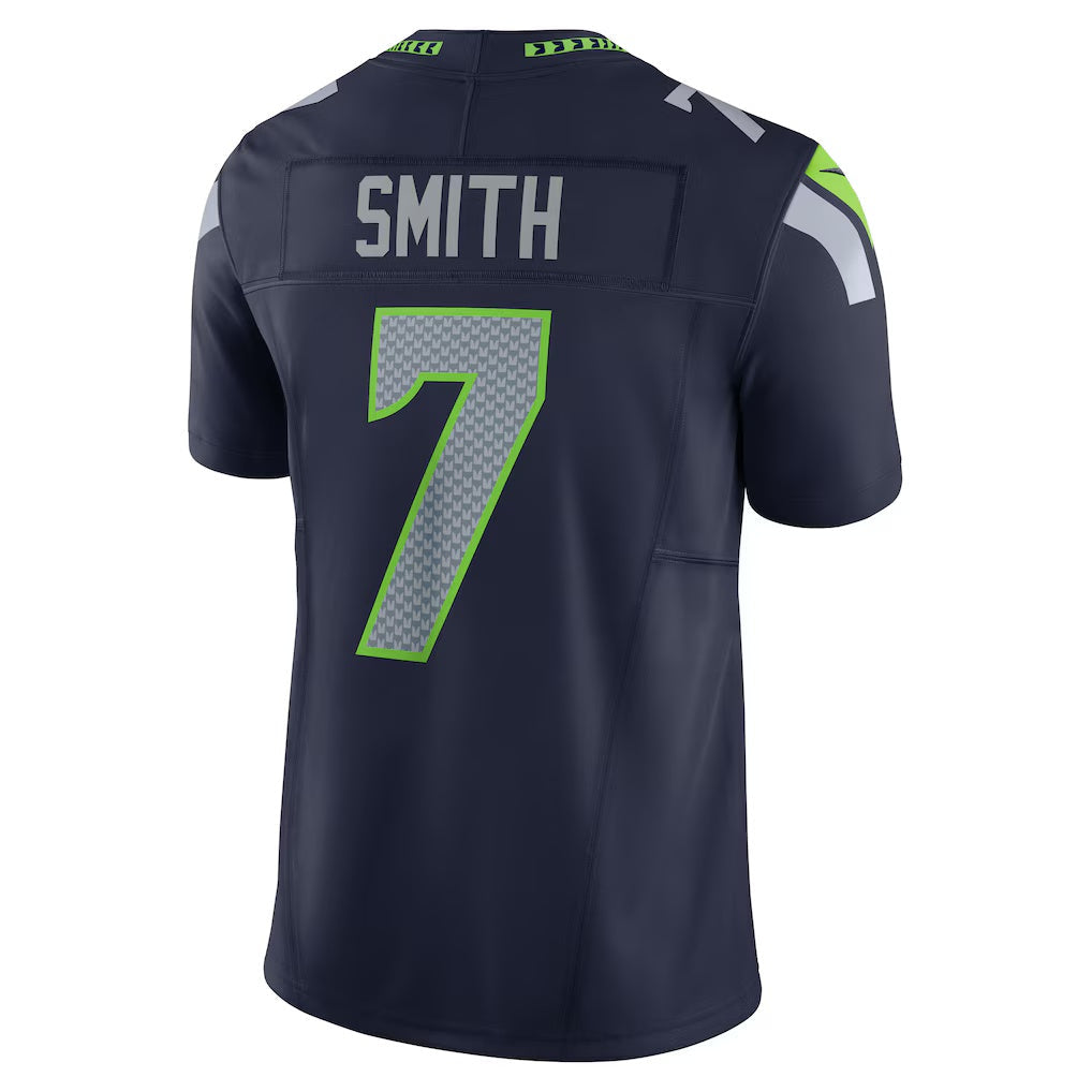 S.Seahawks #7 Geno Smith College Navy 50th Season Vapor F.U.S.E. Limited Stitched American Football Jerseys - Main View