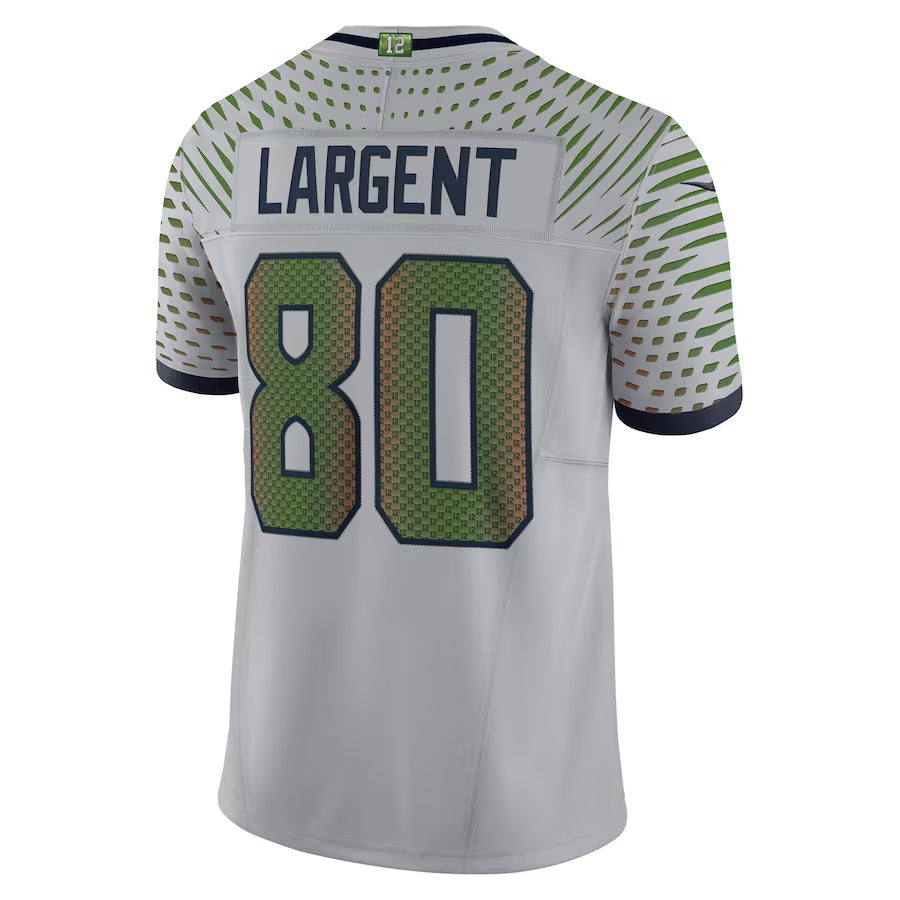 S.Seahawks #80 Steve Largent 2025 Rivalries Collection Retired Player Limited Jersey - Wolf Gray Stitched American Football Jerseys - Main View