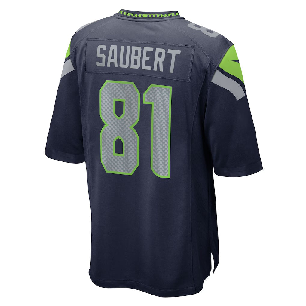 S.Seahawks #81 Eric Saubert College Navy Team Game Stitched American Football Jerseys - Main View