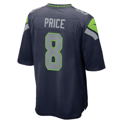 S.Seahawks #8 Jadarian Price College Navy 2026 Draft First Round Pick No. 32 Team Game Stitched American Football Jerseys - Main View