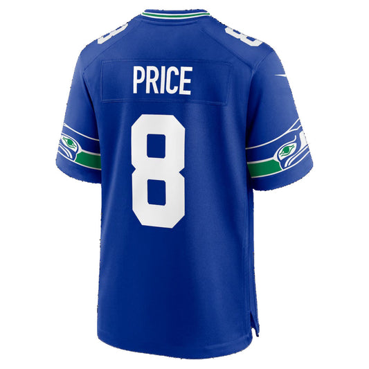 S.Seahawks #8 Jadarian Price Royal Alternate Game Stitched American Football Jerseys - Main View