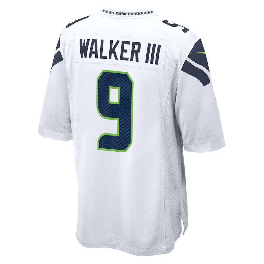 S.Seahawks #9 Kenneth Walker III White 50th Season Game Stitched American Football Jerseys - Main View