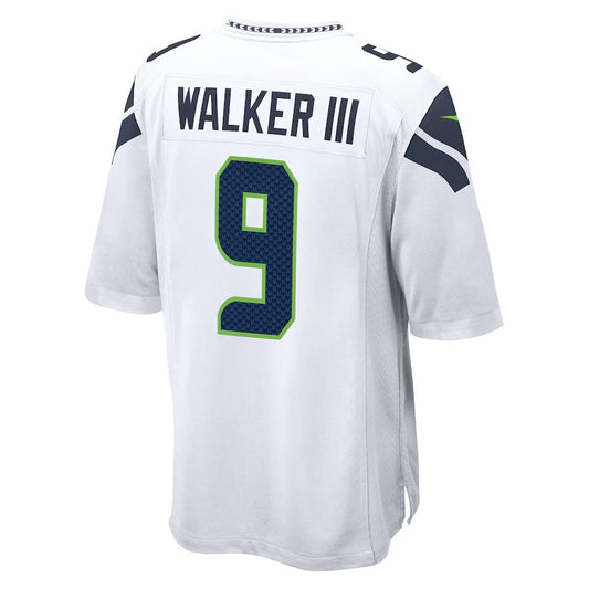 S.Seahawks #9 Kenneth Walker III White 50th Season Game Stitched American Football Jerseys - Main View