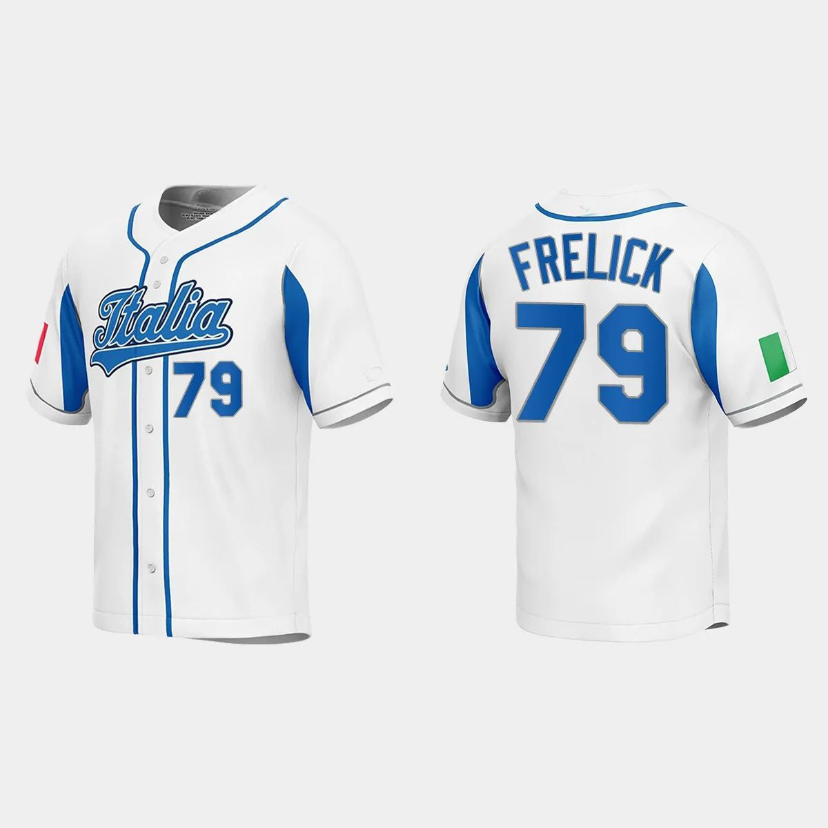 #79 SAL FRELICK ITALY BASEBALL 2023 WORLD BASEBALL CLASSIC JERSEY ¨C ROYAL Stitches Baseball Jerseys - Main View