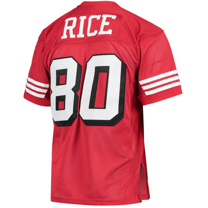 SF.49ers #80 Jerry Rice Mitchell & Ness Scarlet 1994 Authentic Retired Player Jersey Stitched American Football Jersey - Main View