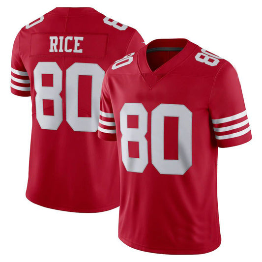 SF.49ers #80 Jerry Rice Scarlet Vapor Limited Retired Player Jersey Stitched American Football Jersey - Main View