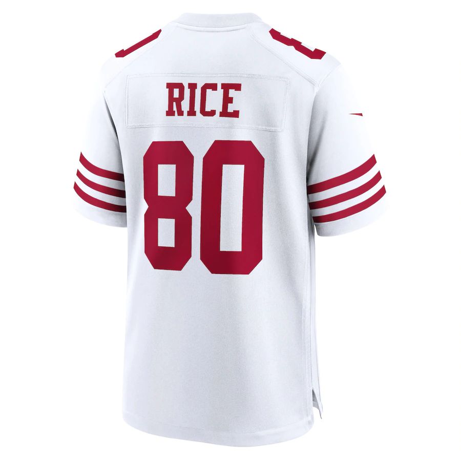SF.49ers #80 Jerry Rice White Retired Player Game Jersey Stitched American Football Jersey - Main View