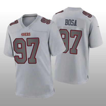 SF.49ers #97 Nick Bosa Gray Atmosphere Game Jersey Stitched American Football Jersey - Main View