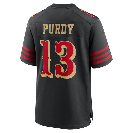SF.49ers #13 Brock Purdy 2025 Rivalries Collection Game Jersey - Black Stitched American Football Jerseys - Main View