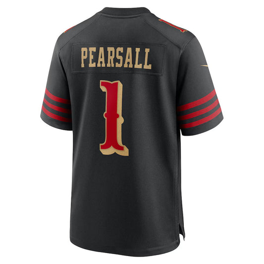 SF.49ers #1 Ricky Pearsall 2025 Rivalries Collection Game Jersey - Black Stitched American Football Jerseys - Main View
