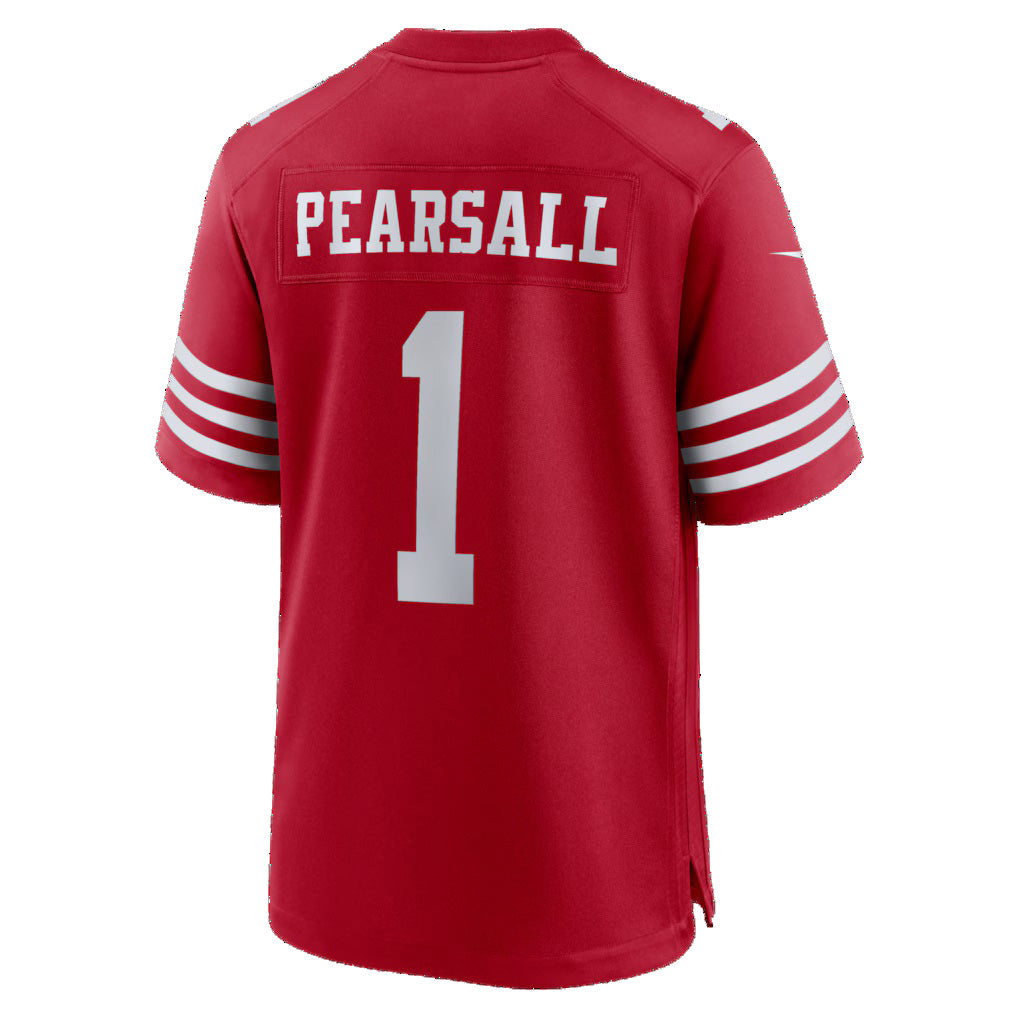 SF.49ers #1 Ricky Pearsall Scarlet 80th Anniversary Game Football Jersey - Main View