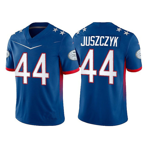 SF. 49ers #44 Kyle Juszczyk 2022 Royal Pro Bowl Stitched Jersey American Football Jersey - Main View