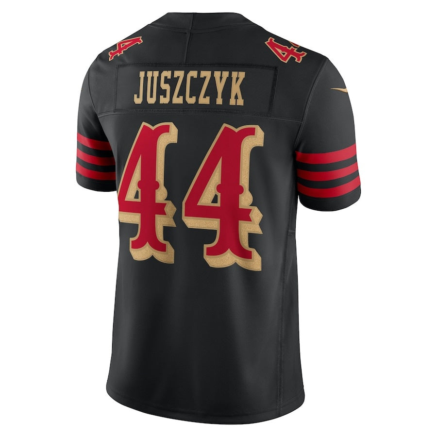 SF.49ers #44 Kyle Juszczyk 2025 Rivalries Collection Limited Jersey - Black Stitched American Football Jerseys - Main View