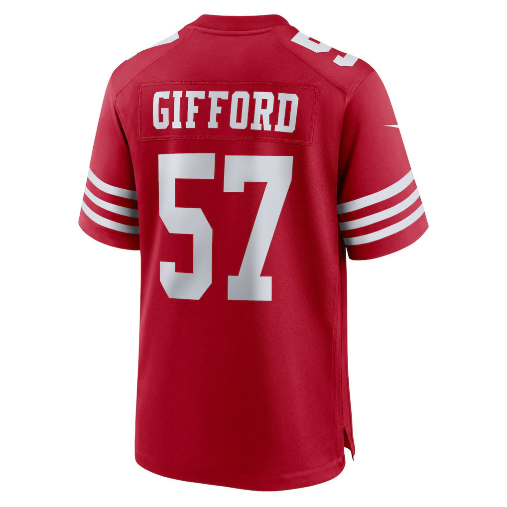 SF.49ers #57 Luke Gifford Scarlet Team Game Stitched American Football Jerseys - Main View