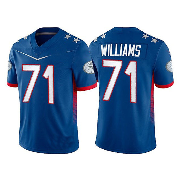 SF.49ers #71 Trent Williams 2022 Royal Pro Bowl Stitched Jersey American Football Jersey - Main View