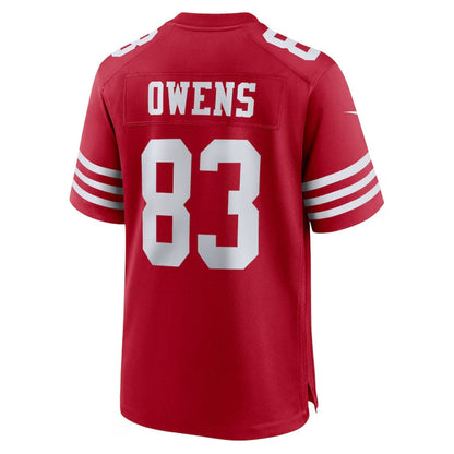 SF.49ers #83 Terique Owens Scarlet Team Game Stitched American Football Jerseys - Main View