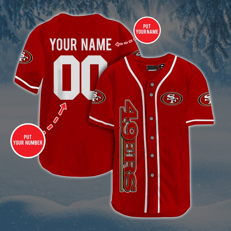 Personalized Football SF.49ers Baseball Jersey, Hot Summer Fashion, Baseball Jersey New Shirt For The Fans - Main View
