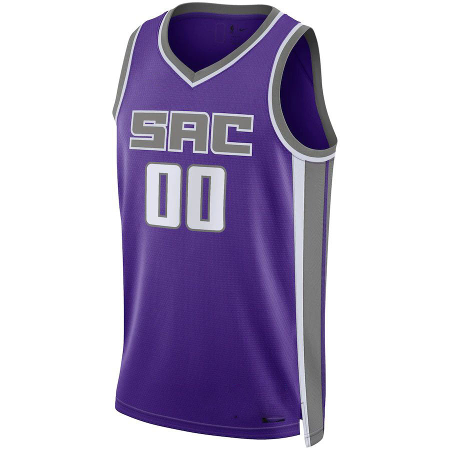 Custom S.Kings Diamond Swingman Purple  Icon Edition Stitched Basketball Jersey - Main View