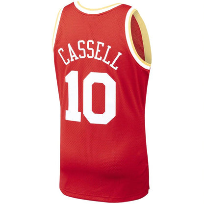 H.Rockets #10 Sam Cassell Mitchell & Ness 1993-94 Hardwood Classics Swingman Player Jersey Red Stitched American Basketball Jersey - Main View