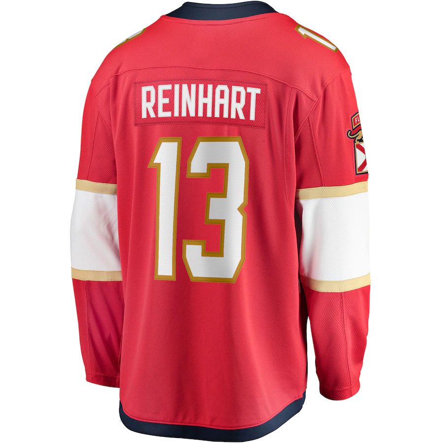 F.Panthers #13 Sam Reinhart Fanatics Branded Breakaway Player Jersey Red Stitched American Hockey Jerseys - Main View